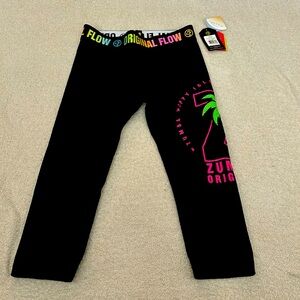 Black Happy Island Zumba Leggings. Size S. NWT
